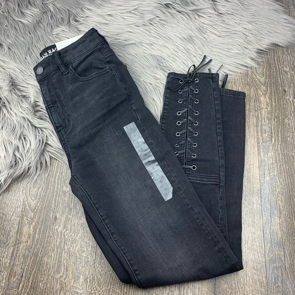 AE DENIM X4 HIGHEST WAIST LACE UP JEGGING - Picture 7 of 8